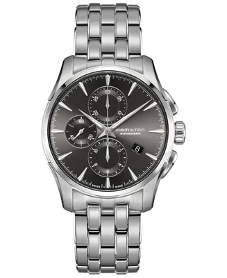 Hamilton Men's Swiss Automatic Chronograph Jazzmaster Stainless Steel Bracelet Watch 42mm