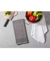 Assorted Ribbed Terry Dishtowel, Set of 4