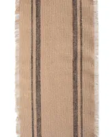 Double Border Burlap Table Runner 14" x 72"