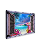 Leo Kelly 'Tropical Window to Paradise Vii' Canvas Art - 24" x 32"