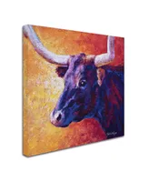 Marion Rose 'Violet Cow' Canvas Art - 24" x 24"