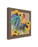 Jean Plout 'Country Time Rooster' Canvas Art - 18" x 18"