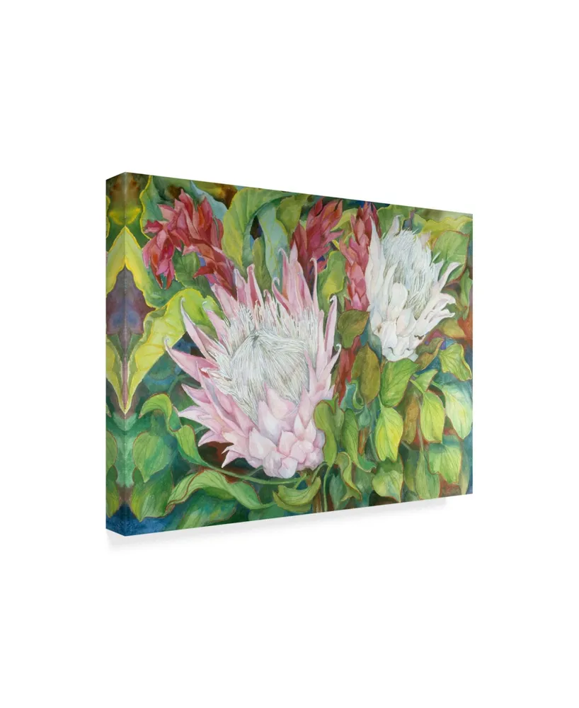 Joanne Porter 'Protea And Red Ginger' Canvas Art - 35" x 47"