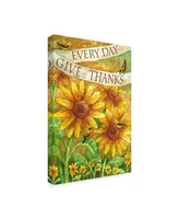 Melinda Hipsher 'Sunflower Give Thanks Everyday' Canvas Art - 12" x 19"