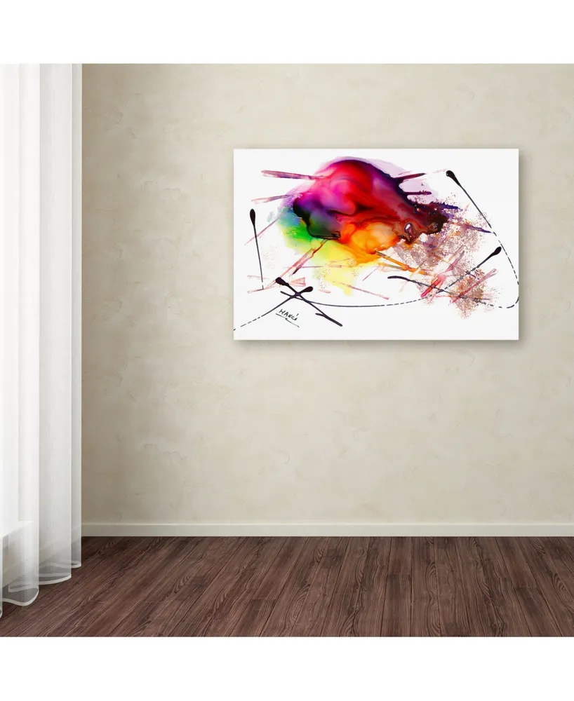 Mako 'Abstract 02' Canvas Art - 47" x 30"