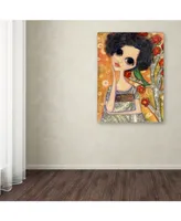Wyanne 'Big Eyed Girl A Birdy Told Me' Canvas Art - 18" x 24"