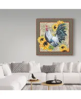 Jean Plout 'Rooster Feathers' Canvas Art - 18" x 18"