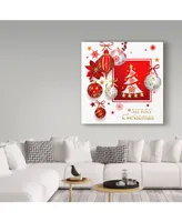 Maria Rytova 'Christmas Bright Composition' Canvas Art - 14" x 14"