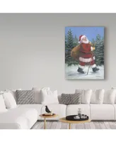 Mary Miller Veazie 'Walking Santa' Canvas Art - 18" x 24"