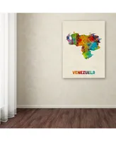 Michael Tompsett 'Venezuela Watercolor Map' Canvas Art - 24" x 32"