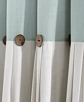Lush Decor Linen Button Shower Curtain, 72" x