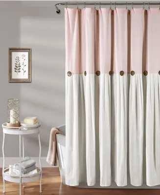 Linen Button 72" x Shower Curtain