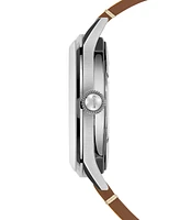 Mido Men's Swiss Automatic Multifort Patrimony Pulsometer Brown Leather Strap Watch 40mm