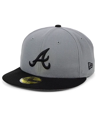 New Era Atlanta Braves Basic Gray Black 59FIFTY Fitted Cap