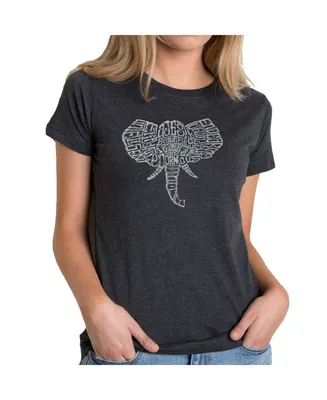 Women's Premium Word Art T-Shirt - Elephant Tusks
