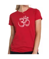 Women's Premium Word Art T-Shirt - Poses Om