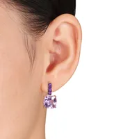 Pink Amethyst (15-1/2 ct. t.w.) Drop Earrings in 18k Rose Gold over Sterling Silver