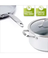 GreenPan Venice Pro Stainless Steel 1.5-Qt. Ceramic Nonstick Covered Saucepan