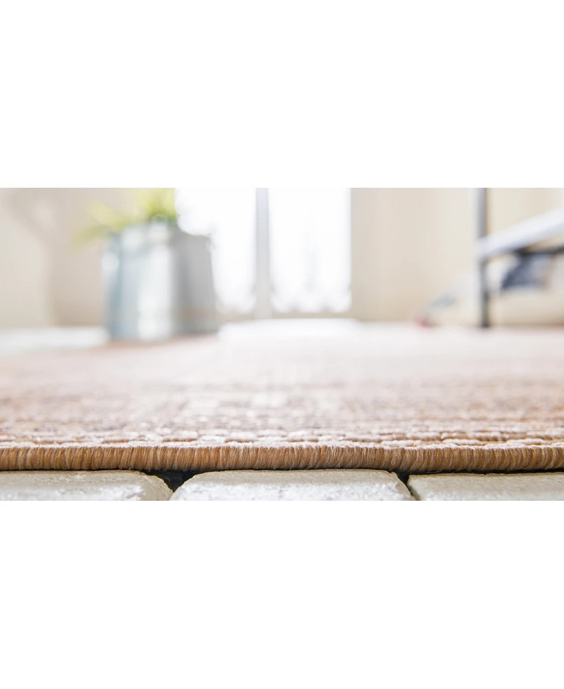 Bayshore Home Outdoor Pashio Pas6 Light Brown 7' x 9' 7" Area Rug