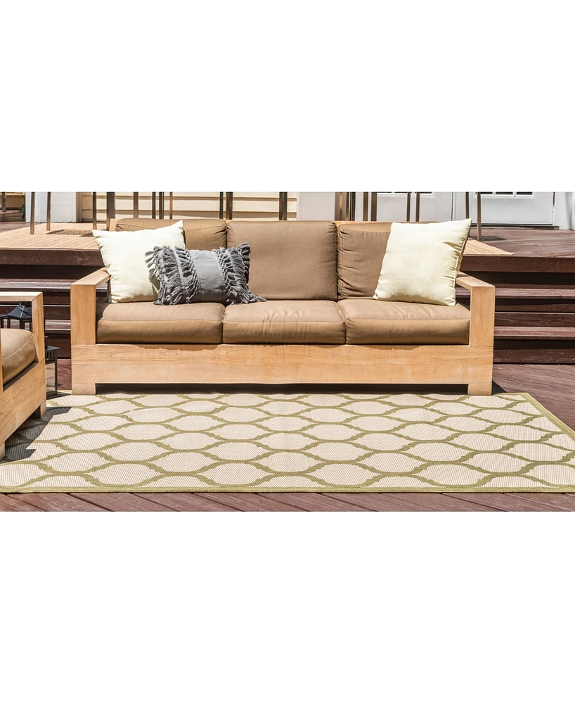 Bayshore Home Outdoor Pashio Pas5 Olive 7' x 10' Area Rug