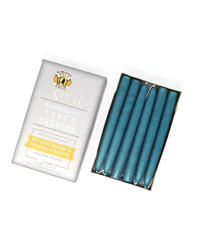 Mole Hollow Candles 8" Taper Candles, Set of 12
