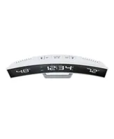 La Crosse Technology White Curved Alarm Clock with Mirrored Led Lens Display