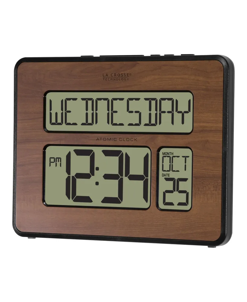 La Crosse Technology Atomic Full Calendar Digital Clock with Extra Large Digits