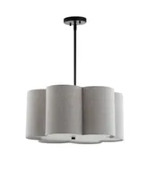 Jonathan Y Heather 20" Adjustable Metal Led Pendant