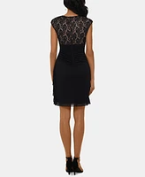 B&A by Betsy & Adam Ruched Lace Sheath Dress