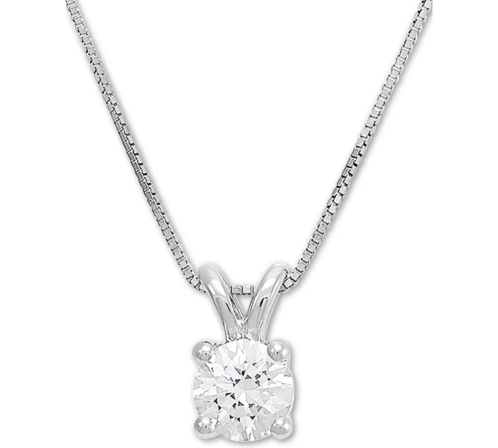 Grown With Love Igi Certified Lab Diamond Solitaire 18" Pendant Necklace (1/2 ct. t.w.) 14k White Gold or
