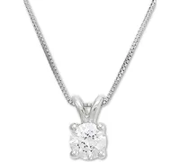 Grown With Love Igi Certified Lab Diamond Solitaire 18" Pendant Necklace (1/2 ct. t.w.) 14k White Gold or