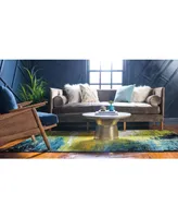 Bayshore Home Pari Par1 Light Green 5' x 8' Area Rug