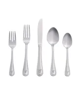 Riverridge Beaded 46 Piece Monogrammed Flatware Set - E, Service for 8