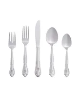 Riverridge Rose 46 Piece Monogrammed Flatware Set - F, Service for 8