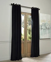 Half Price Drapes Warm Black Grommet Signature Velvet Blackout Curtain