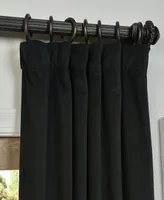 Half Price Drapes Warm Black Signature Velvet Blackout Curtain