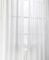 Half Price Drapes White Orchid Textured Faux Linen Sheer Curtain