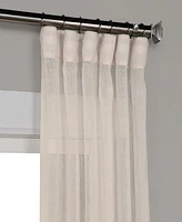 Half Price Drapes Cotton Seed Textured Faux Linen Sheer Curtain