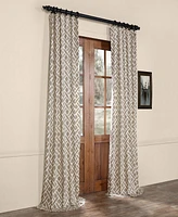 Half Price Drapes Martinique Taupe Geometric Printed Cotton Room Darkening Curtain