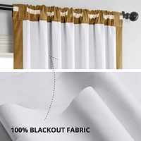 Half Price Drapes Amber Gold Signature Velvet Blackout Curtain