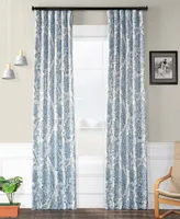 Half Price Drapes Tea Time China Blue Floral Room Darkening Curtain