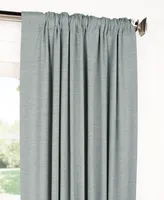 Half Price Drapes Gulf Blue Textured Bellino Room Darkening Curtain