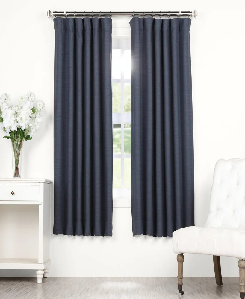 Half Price Drapes Wild Blue Textured Bellino Room Darkening Curtain