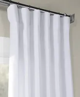 Half Price Drapes Crisp White French Linen Room Darkening Curtain