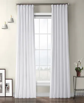 Half Price Drapes Pillow White Heritage Plush Velvet Room Darkening Curtain