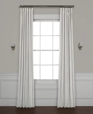 Half Price Drapes City Grey Heritage Plush Velvet Room Darkening Curtain