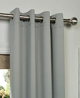 Half Price Drapes Neutral Grey Grommet Room Darkening Curtain