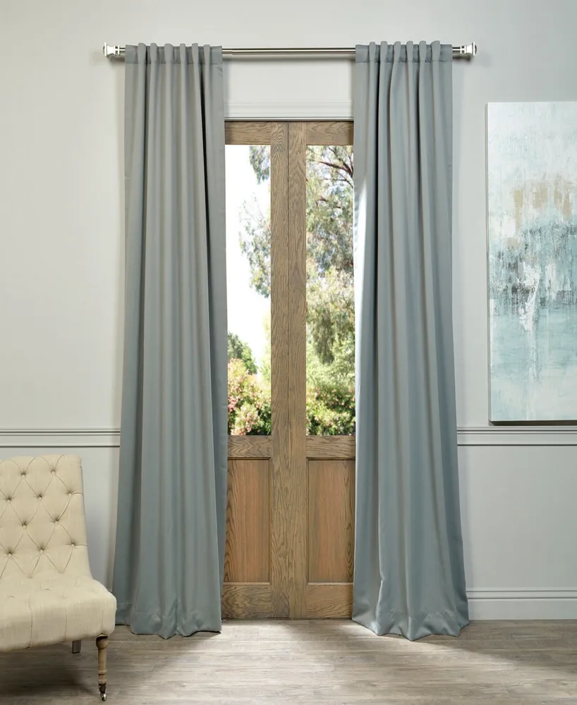 Half Price Drapes Neutral Grey Room Darkening Curtain