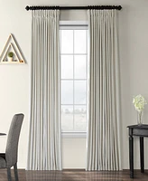 Half Price Drapes Warm Off White Signature Extra Wide Velvet Blackout Curtain