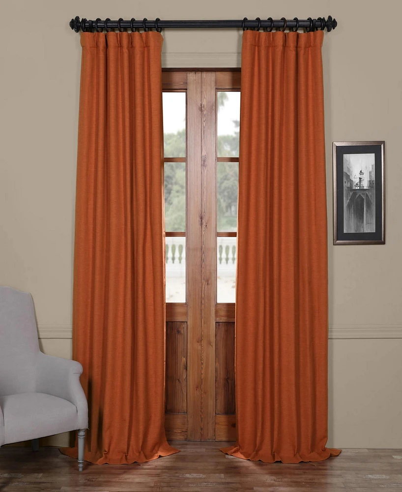 Half Price Drapes Persimmon Textured Bellino Room Darkening Curtain